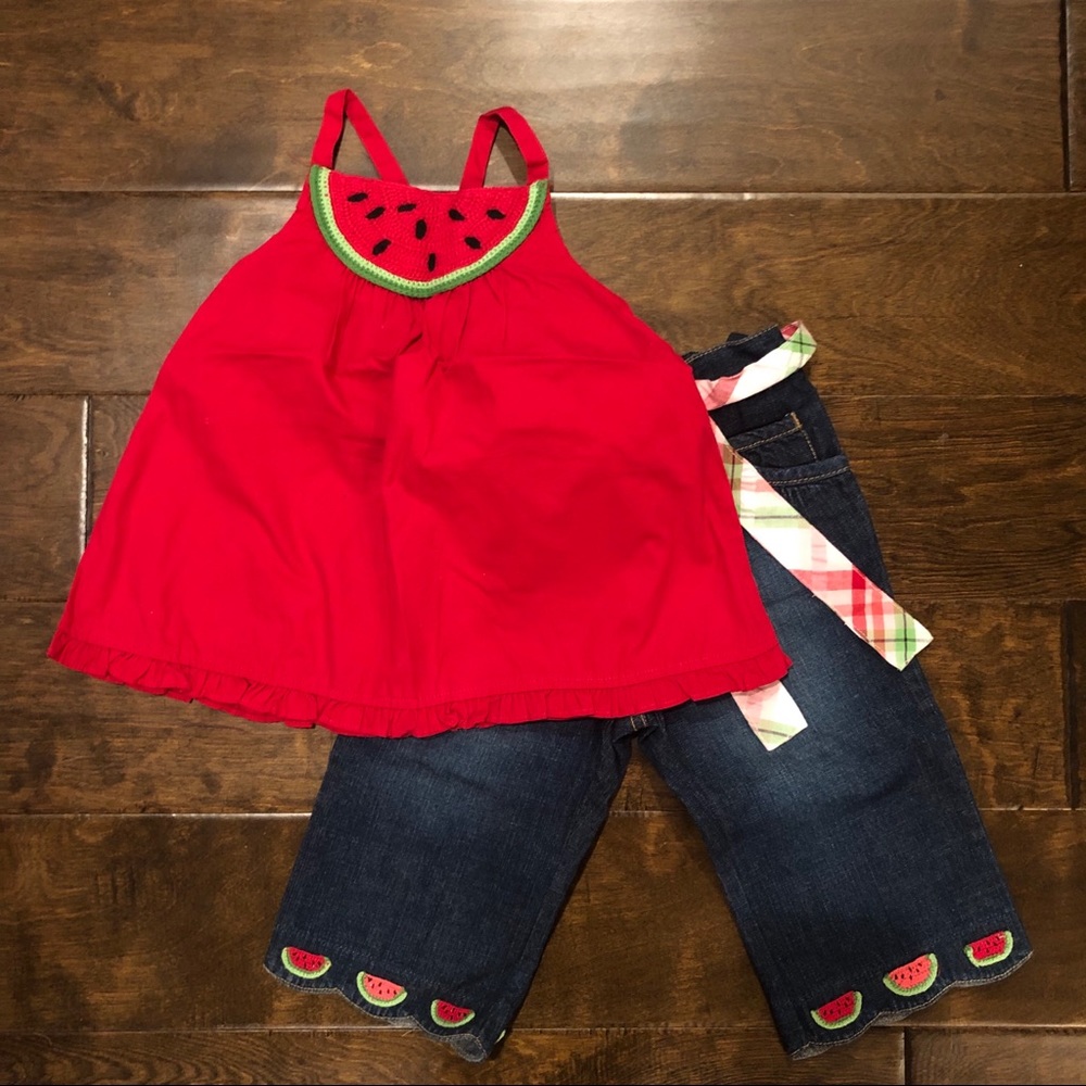 Like New Gymboree Watermelon Top and Pants